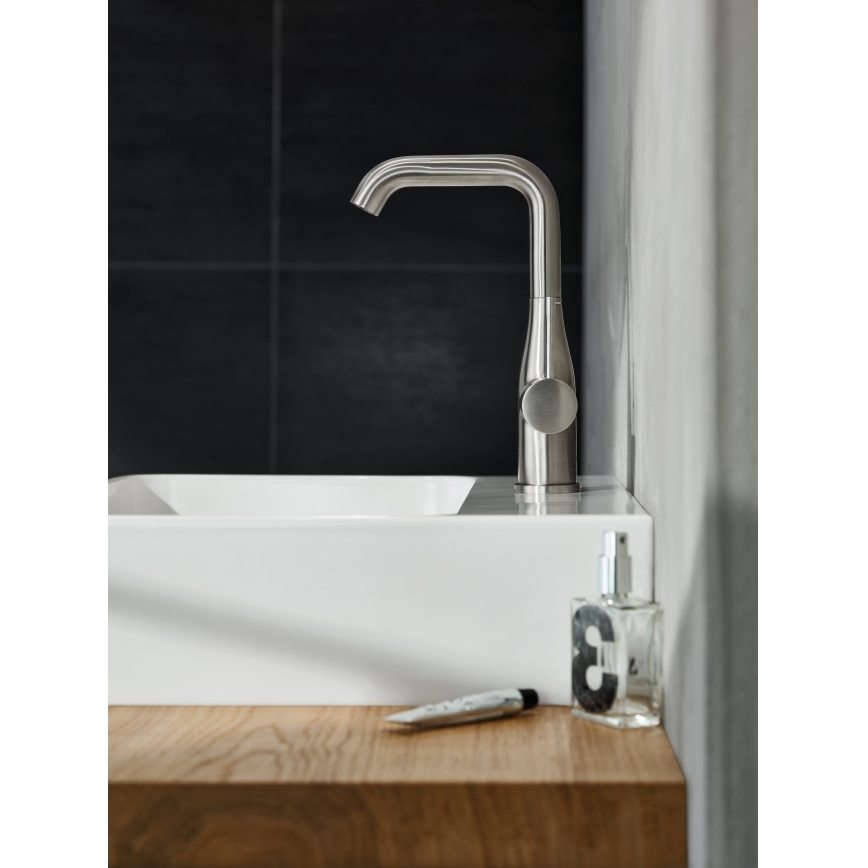 GROHE 32628DC1 - Mitigeur pour lavabo ESSENCE, taille L, acier inoxydable