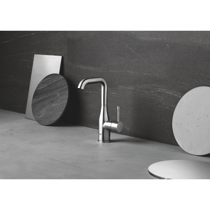 GROHE 32628DC1 - Mitigeur pour lavabo ESSENCE, taille L, acier inoxydable