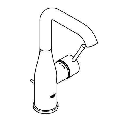 GROHE 32628DL1 - Wastafelkraan ESSENCE maat L brons