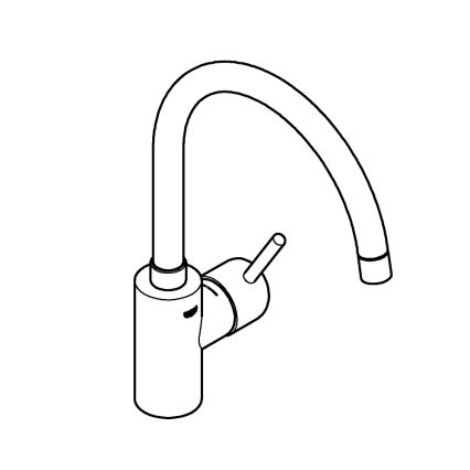 GROHE 32661003 - Keukenkraan CONCETTO glanzend chroom