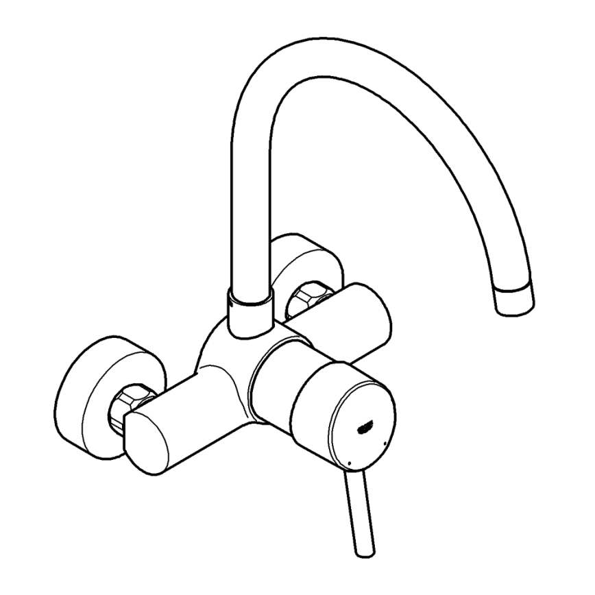 GROHE 32667001 - Mitigeur pour évier CONCETTO 280 mm, chrome brillant