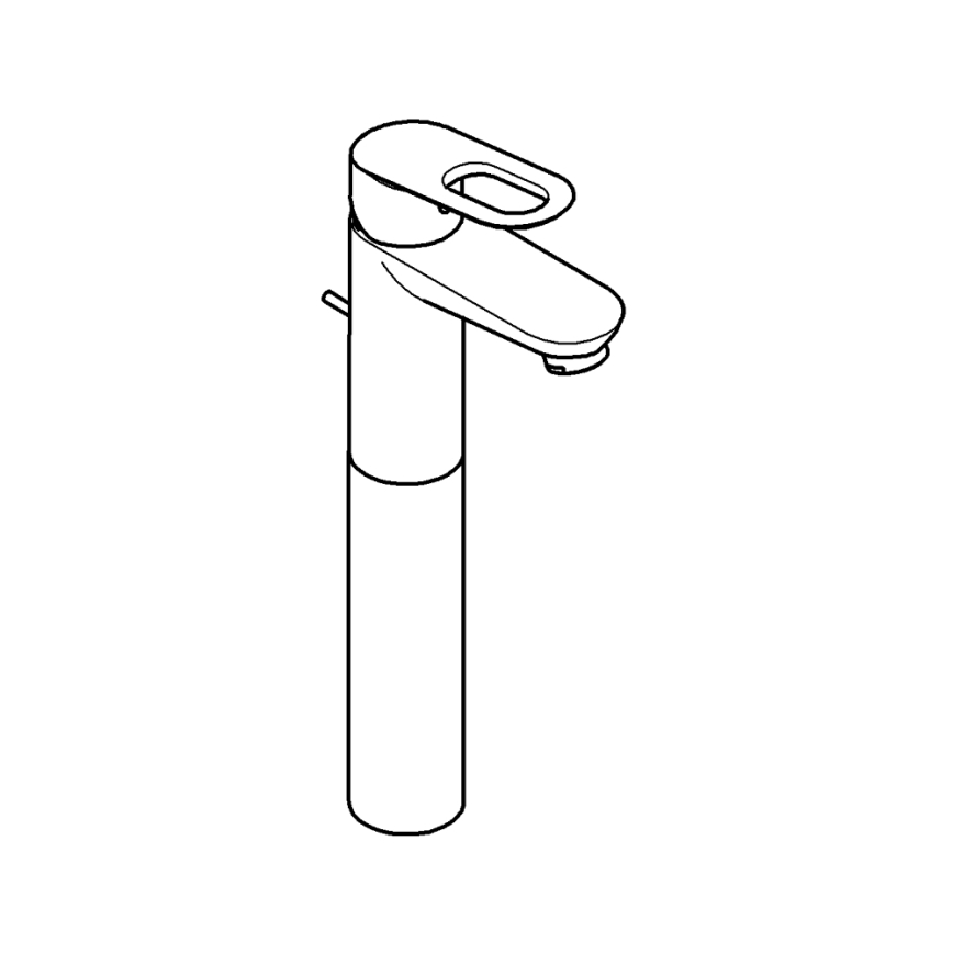 GROHE 32856000 - Wastafelkraan BAULOOP 12” glanzend chroom