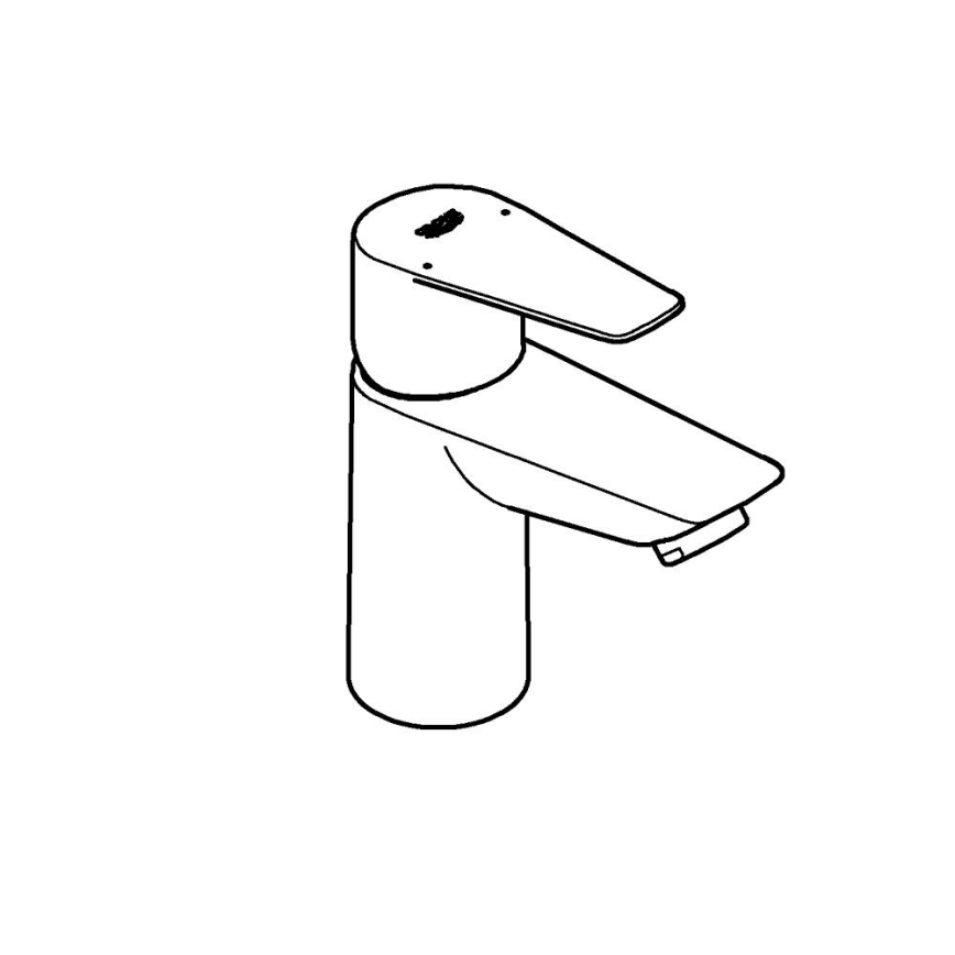 GROHE 32858001 - Mitigeur de lavabo BAUEDGE 147 mm, chromé poli