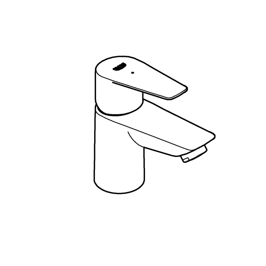 GROHE 32861001 - BAUEDGE wastafelmengkraan 131 mm, glanzend chroom