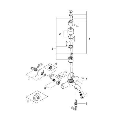 GROHE 32865000 - Badmengkraan BAUCLASSIC DN 15 glanzend chroom