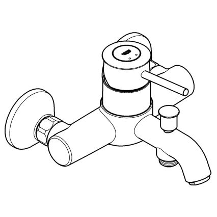 GROHE 32865000 - Badmengkraan BAUCLASSIC DN 15 glanzend chroom