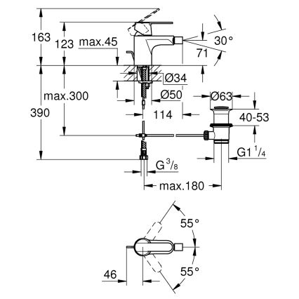 GROHE 32885000 - Bidetmengkraan GET DN 15 glanzend chroom