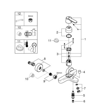 GROHE 32887000 - Badkraan GET DN 15 glanzend chroom