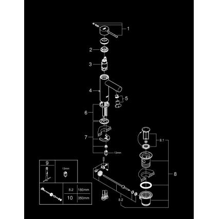 GROHE 32898001 - Mitigeur pour lavabo ESSENCE DN 15 chrome brillant