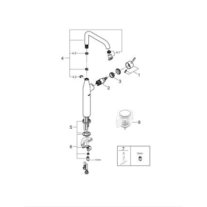 GROHE 32901DA1 - Wastafelkraan ESSENCE, brons