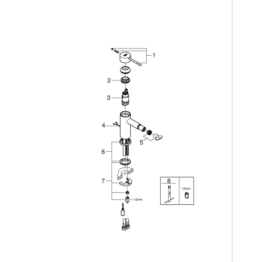 GROHE 32934001 - Bidetmengkraan ESSENCE DN 15 glanzend chroom