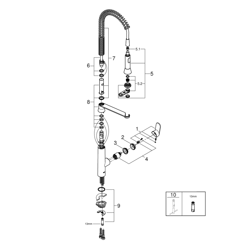 GROHE 32950000 - Keukenkraan K7 glanzend chroom