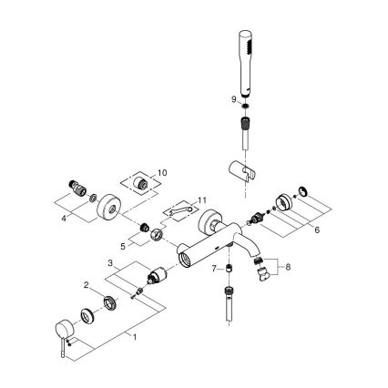 GROHE 33628001 - Badset met mengkraan ESSENCE DN 15, glanzend chroom