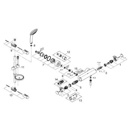 GROHE 34195001 - Thermostatische kraan GROHTHERM 2000 met EUPHORIA 110 doucheset chroom