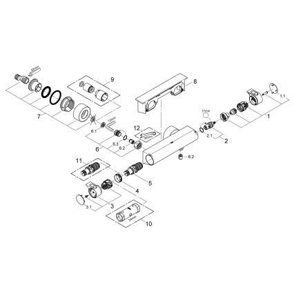 GROHE 34469001 - Thermostatische douchekraan GROHTHERM 2000 DN 15 chroom