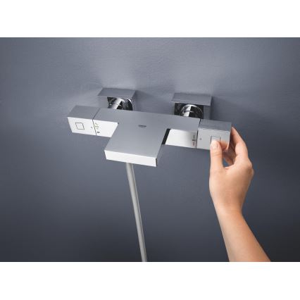GROHE 34497000 - Mitigeur thermostatique pour baignoire GROHTHERM CUBE DN 15, chrome brillant