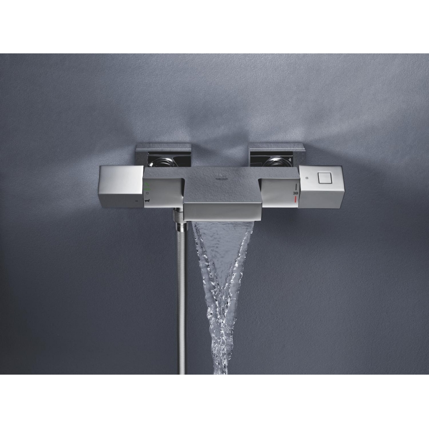 GROHE 34497000 - Mitigeur thermostatique pour baignoire GROHTHERM CUBE DN 15, chrome brillant
