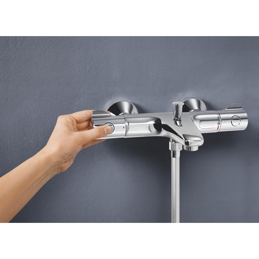 GROHE 34567000 - Mitigeur thermostatique pour baignoire GROHTHERM 800 DN 15, chrome poli