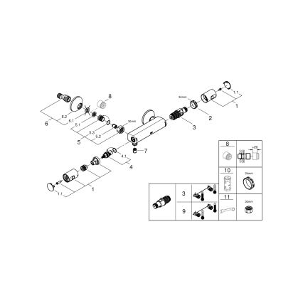 GROHE 345942430 - Mitigeur thermostatique de douche PRECISION START DN 15 noir