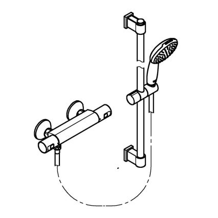 GROHE 34597001 - Mitigeur thermostatique de douche PRECISION START DN 15 chromé