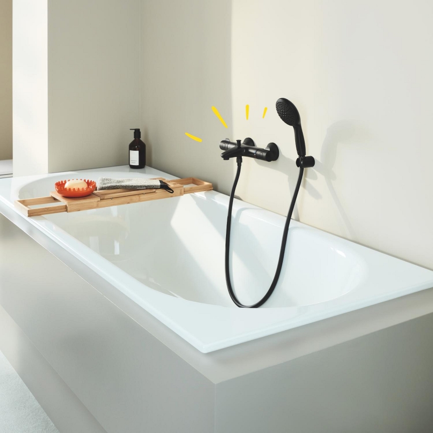 GROHE 345982430 - Mitigeur thermostatique de baignoire PRECISION START 168 mm noir