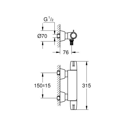 GROHE 34666000 - Thermostatische medische kraan DN 15 glanzend chroom