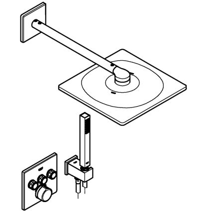 GROHE 34712000 - Ensemble de douche SMARTCONTROL 310 × 310 mm chromé brillant
