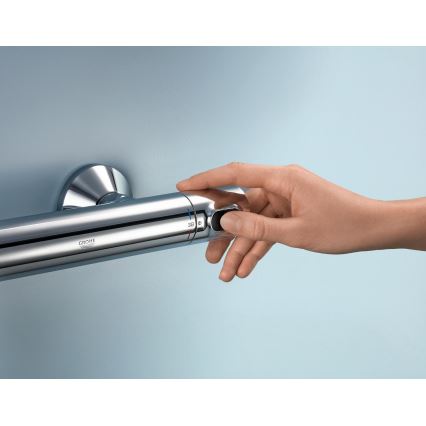 GROHE 34800001 - Ensemble de douche avec mitigeur thermostatique PRECISION FLOW 600 mm, chrome brillant