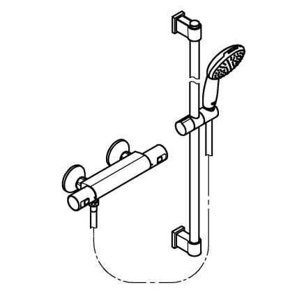 GROHE 34854001 - Thermostatische douchemengkraan PRECISION START 900 mm chroom