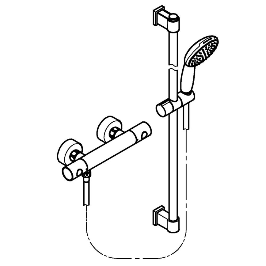 GROHE 34857000 - Mitigeur thermostatique de douche PRECISION GET 12” chrome poli