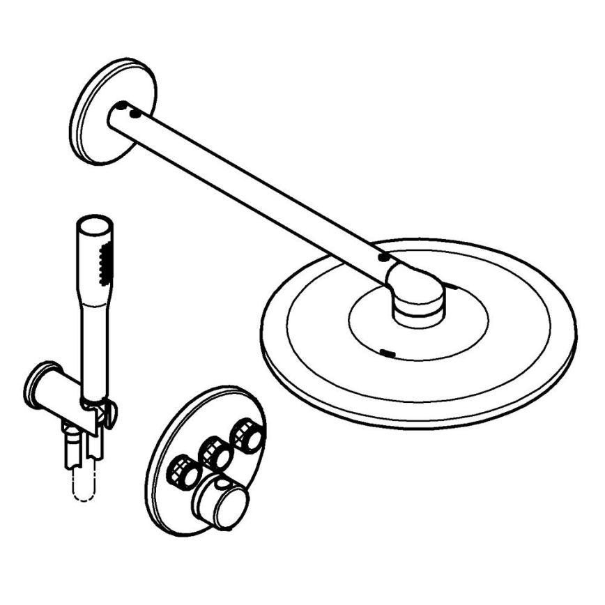 GROHE 34874000 - PRECISION SMARTCONTROL 310 mm douchesysteem, glanzend chroom