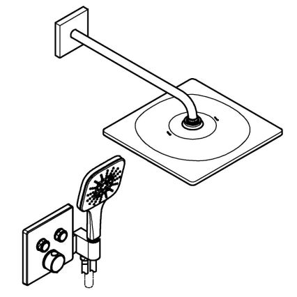 GROHE 34876000 - Système de douche PRECISION SMARTCONTROL 310 × 310 mm chromé