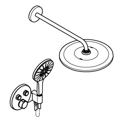 GROHE 34877000 - Système de douche VITALIO RAIN MONO 310 chrome brillant