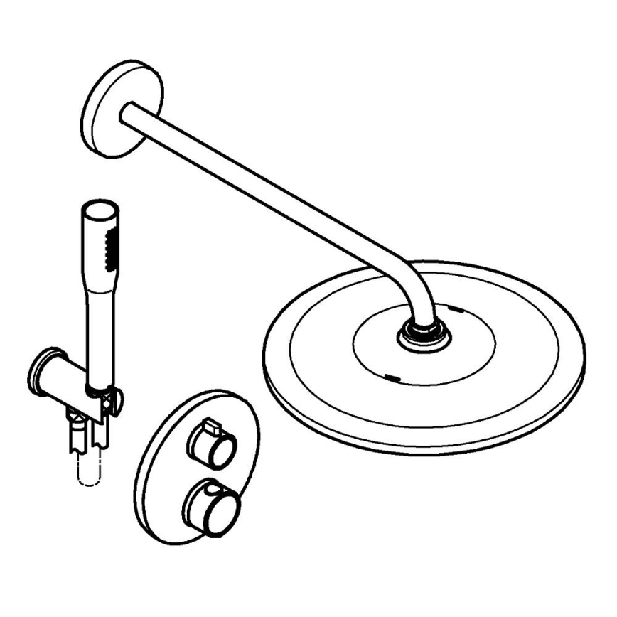 GROHE 34880000 - Inbouw vaste douchekraan GROHTHERM SMARTCONTROL chroom