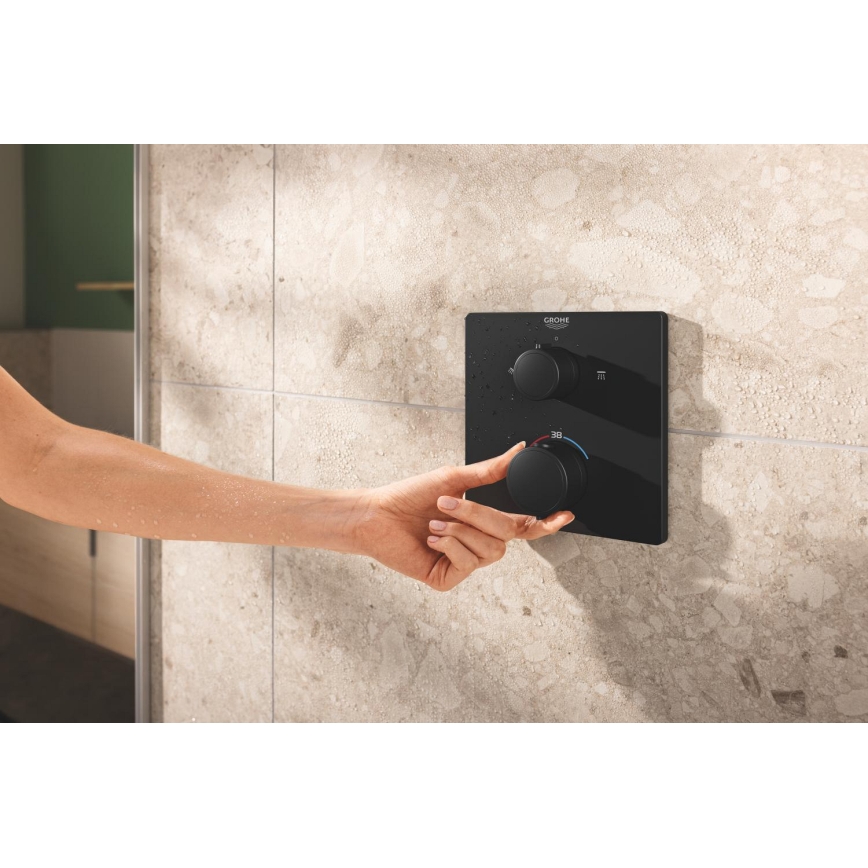 GROHE 348822430 - Doucheset PRECISION 250 × 250 mm zwart