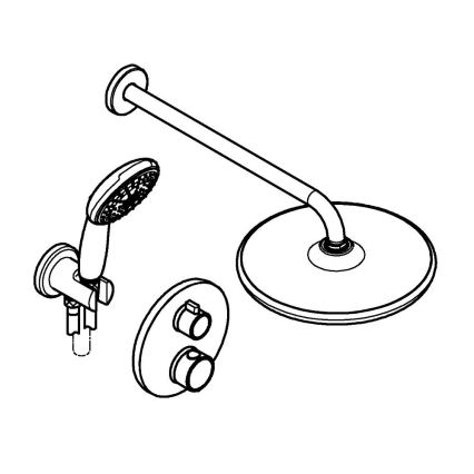 GROHE 34883000 - Douchesysteem PRECISION VITALIO START 250 glanzend chroom