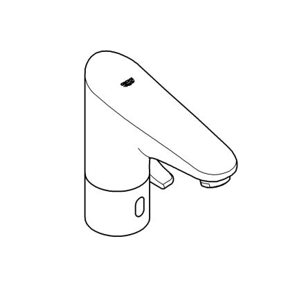 GROHE 36207001 - Mitigeur électronique pour lavabo EUROPLUS E DN 15 chromé brillant