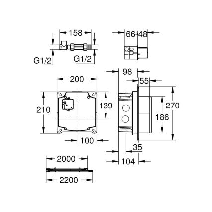 GROHE 36264001 - Inbouwset ESSENSE E glanzend chroom
