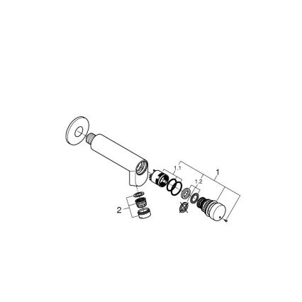 GROHE 36266000 - Vanne murale auto-fermante EUROECO COSMOPOLITAN T DN 15 chrome