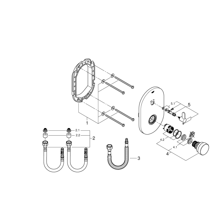 GROHE 36321000 - Zelfsluitende douchemengkraan EUROSMART COSMOPOLITAN T chroom