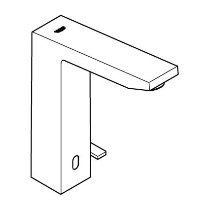 GROHE 36440000 - Mitigeur électronique pour lavabo à capteur infrarouge EUROCUBE E DN 15 chromé