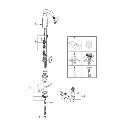 GROHE 36446000 - Infrarood-elektronische mengkraan ESSENCE E glanzend chroom