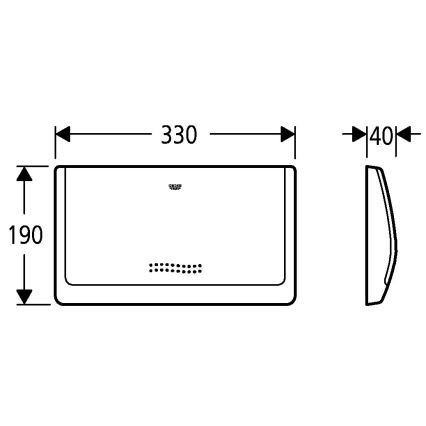 GROHE 37053SH0 - Plaque de déclenchement CLASSIC 330 × 190 mm blanche