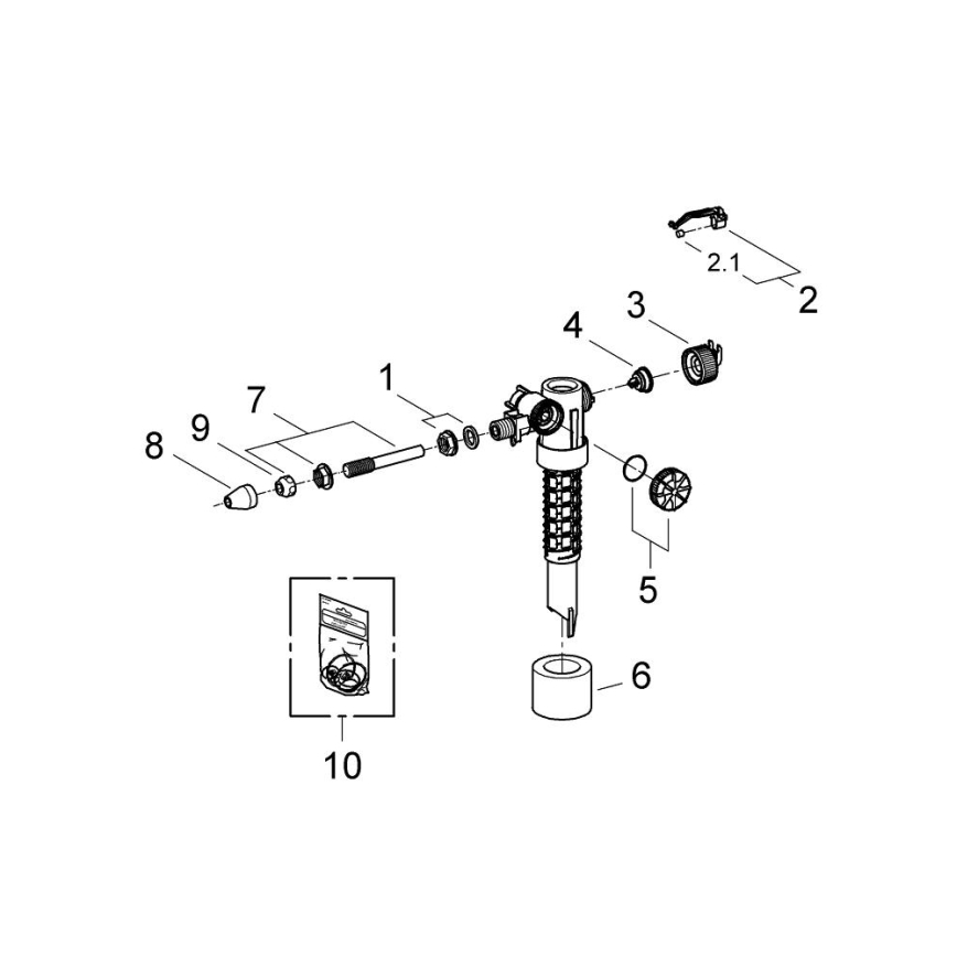 GROHE 37092000 - Vulventiel 38” glanzend chroom