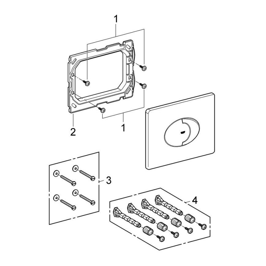 GROHE 38506000 - Spoelknop SKATE AIR 156 × 197 mm glanzend chroom