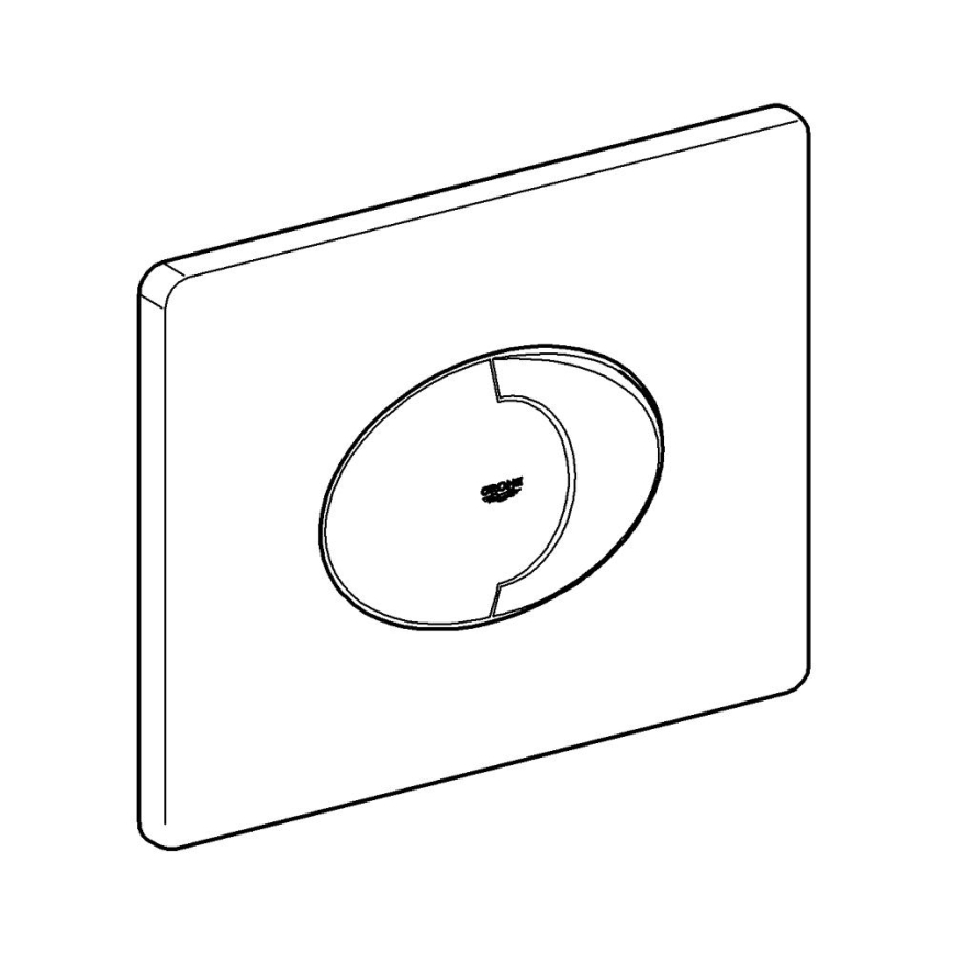GROHE 38506SH0 - Plaque de commande de chasse d'eau SKATE AIR 156 × 197 mm blanche