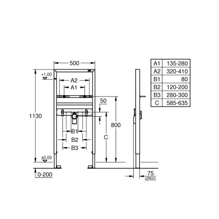 GROHE 38554001 - Inbouwmodule voor wastafel RAPID SL