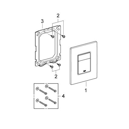 GROHE 38732DC0 - Plaque de commande SKATE COSMOPOLITAN 156 × 197 mm en acier inoxydable
