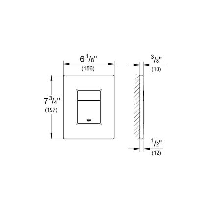 GROHE 38732DL0 - Bedieningsplaat SKATE COSMOPOLITAN 156 × 197 mm koperkleurig