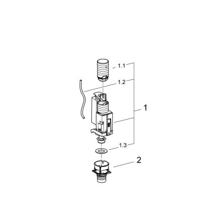 GROHE 38736000 - Ombouwset voor tweevoudig spoelsysteem GD 2